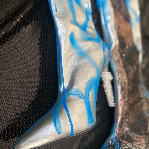 The Silver Baddie Over the Knee Boot Sz 11 - Picture 14 of 16